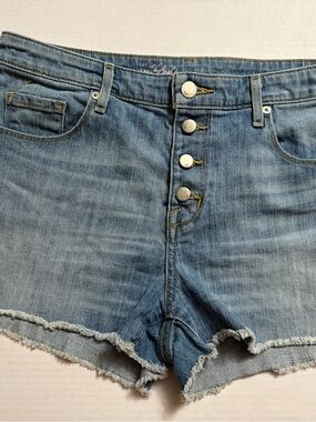 Mossimo Supply Co. High Rise Button Fly Denim Shorts - Light Wash [Size] 10